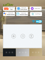 Wifi Roller Shutter Switch US Standard Voice Control Touch Switch Glass Panel Need Neutral Tuya Alexa Smart Life Alice
