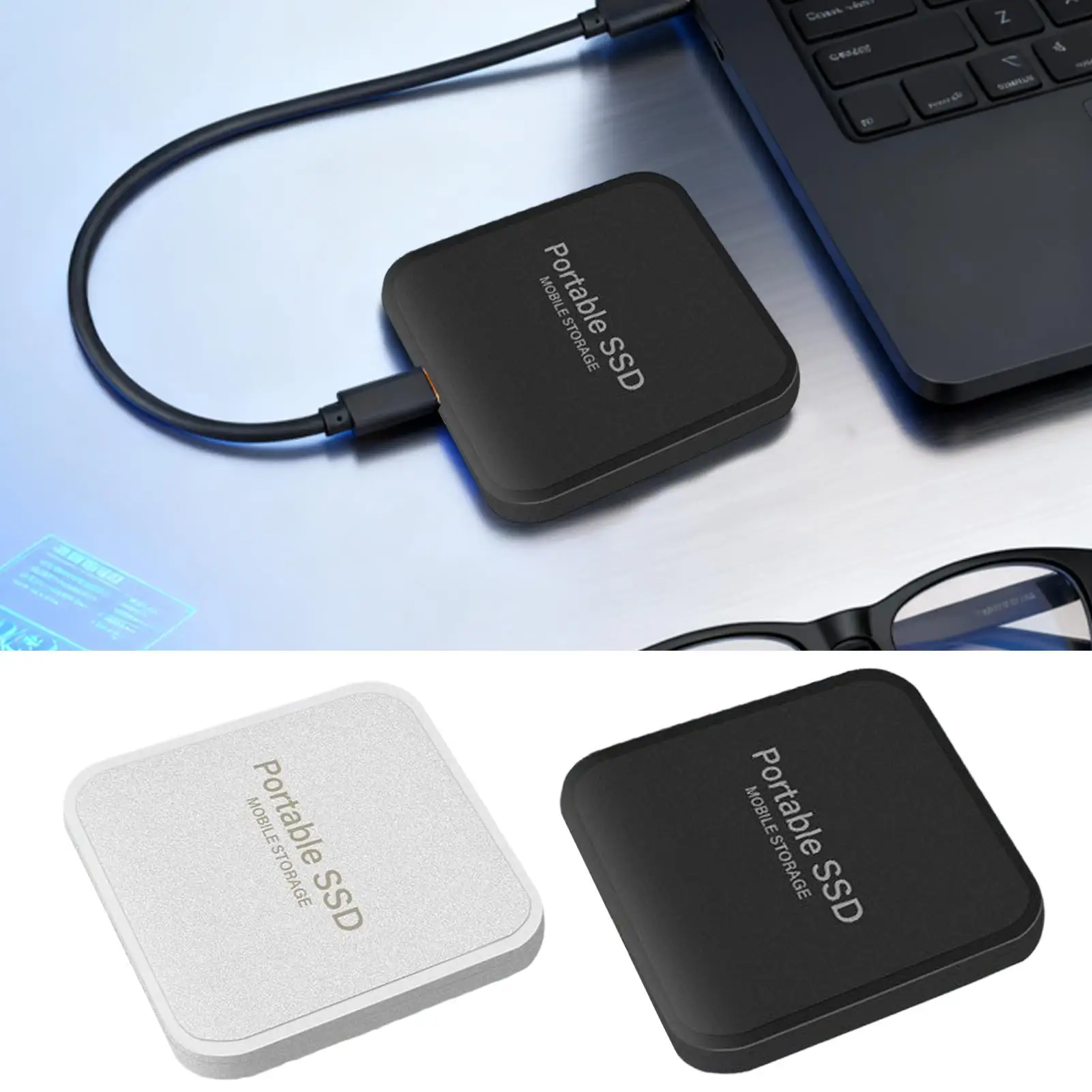

Portable Hard Drive 4TB Magnetic Storage Data Backup Hard Disk External For File Transfer Smartphone Tablet Laptop Computer Home