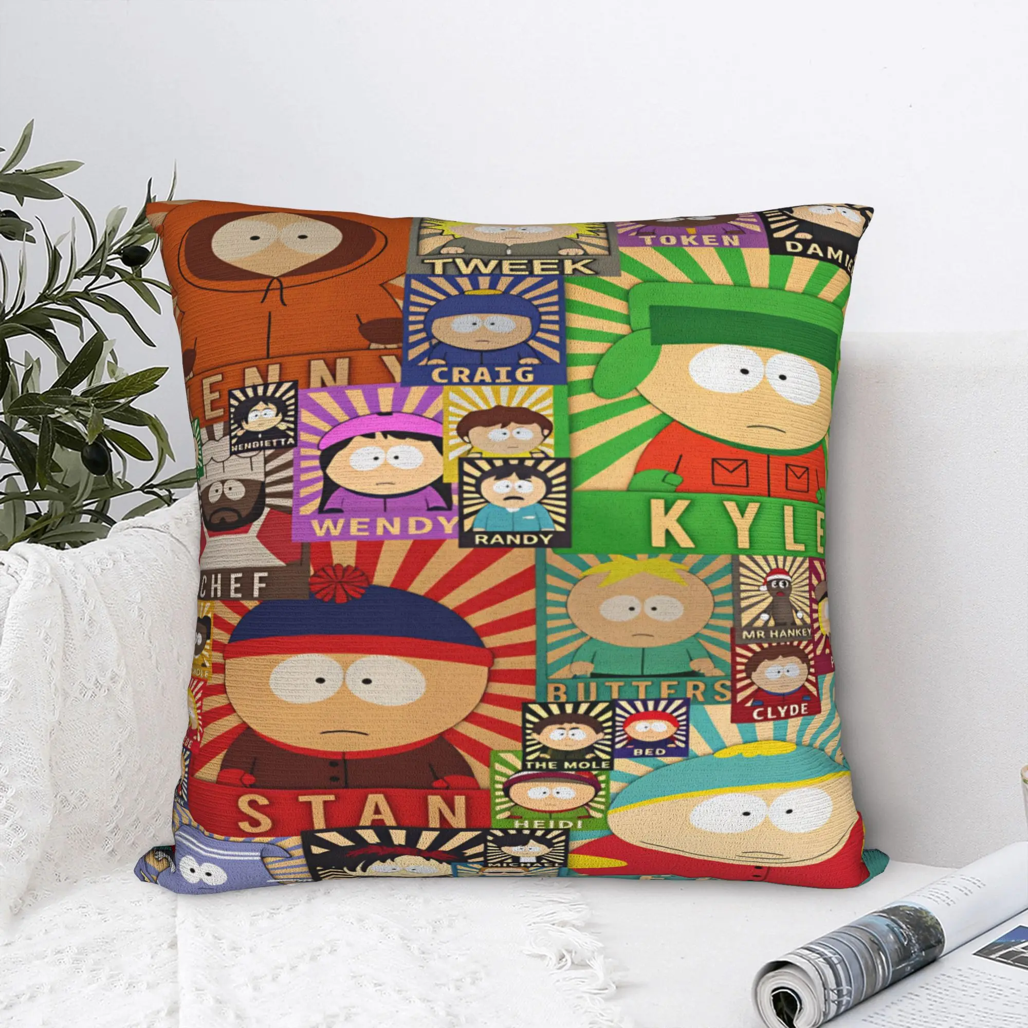 Pillow Cover S-south Anime P-park   Fashion Pillow Case For Sofa Home Decoration Pillowcases
