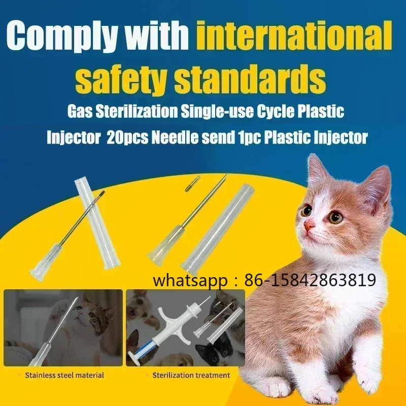 Get Peace of Mind 100pcs Separated Needle FDX-B Pet ID Tag Animal Microchip Syringe and EM4305 Glass Tag 2.12x12/1.4x8/1.25x7MM