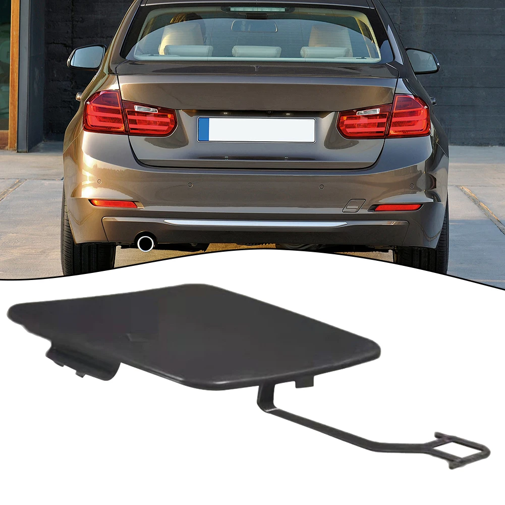 1 قطعة المصد الخلفي سحب هوك غطاء العين غطاء معدة خطاف أسود غطاء المصدات الخارجية أجزاء لسيارات BMW F30 320i 328i 2011-2013