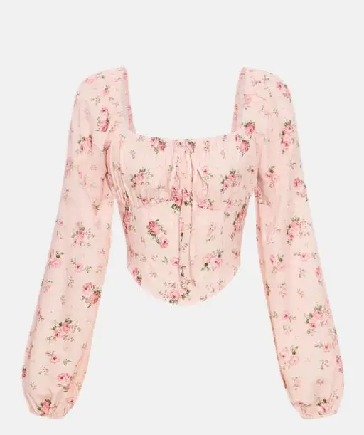 بلوفر نسائي زهري بأكمام طويلة قميص مزاجه لخريف 2025 ملابس غير رسمية على الموضة