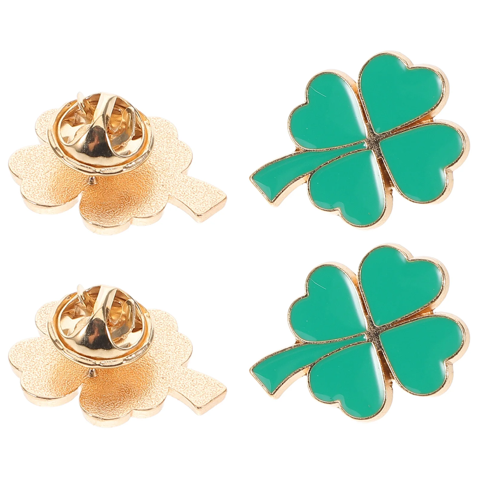 

4Pcs Shamrock Lapel Pin Cute Alloy Brooch Badge for Men Women St Patricks Day Valentine's Day Holiday Jewelry Cute Pins