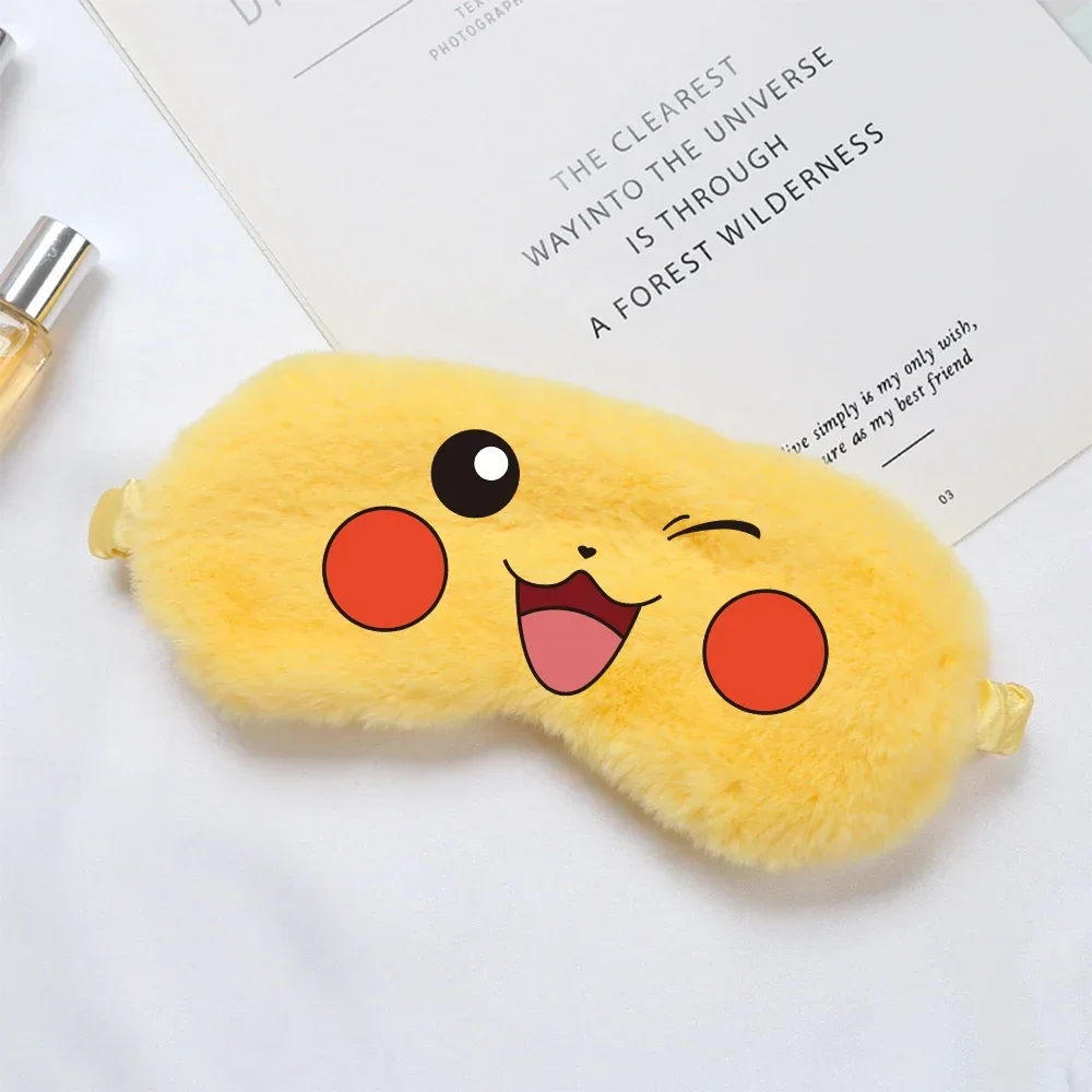 Pokemon Pikachu Augenklappe, niedlicher Cartoon-Druck, tragbarer Schatten, schlafende Augenmaske, Schlafzimmer, Bettwäsche, modische Kindergeburtstagsgeschenke