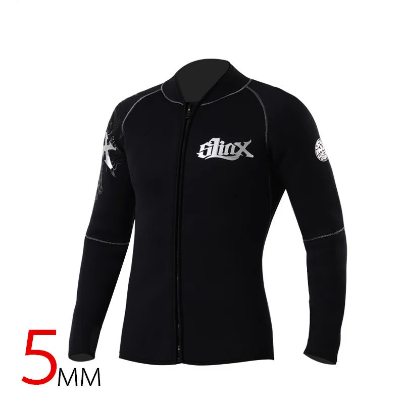 

5MM Neoprene Men Women Split Keep Warm Spearfishing WetSuit Jacket Scuba Long Sleeve Surfing Diving Top Bathing Beach Swim Coats