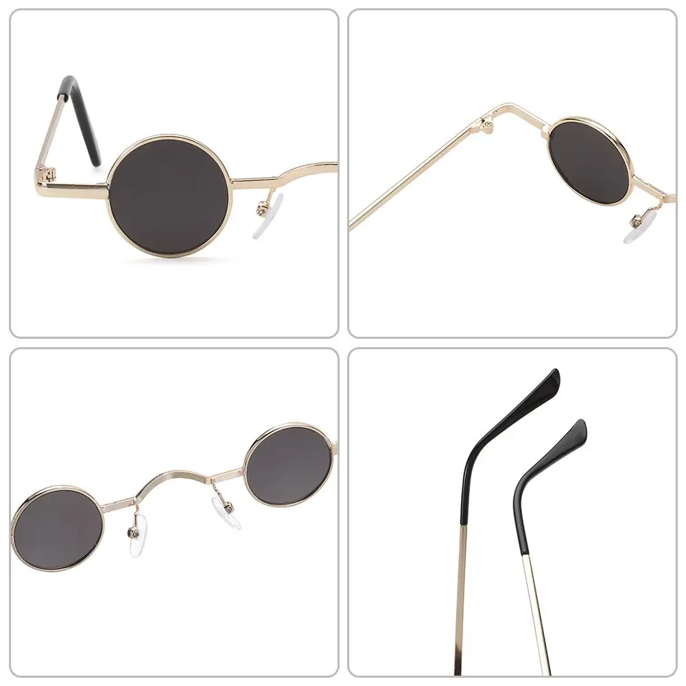 Women Men Metal Frame Candy Color Small Round Sunglasses Punk Sun Glasses Shades