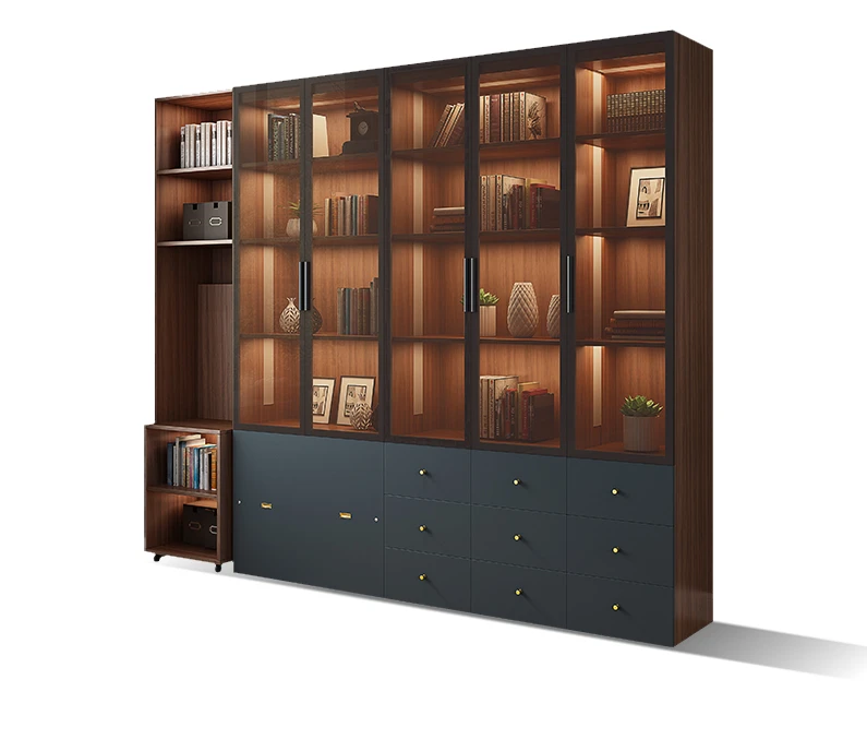 

Folding invisible bed cabinet combination office home telescopic desk bookcase integrated