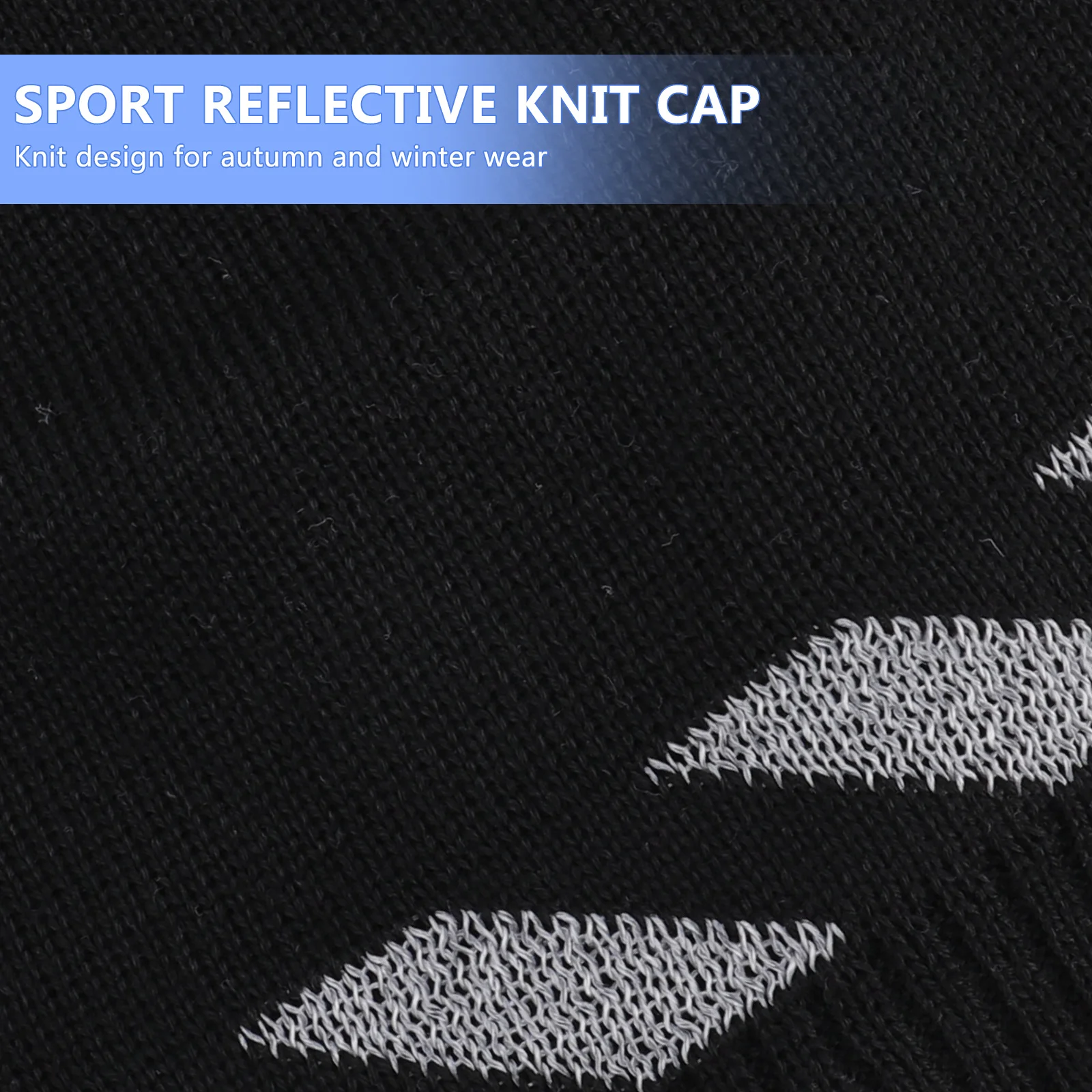 

Reflective Knitting Hat Windproof Outdoor Warm Sports Cap Knitted Hat for Hiking Running Travel Outdoor Warm Cap