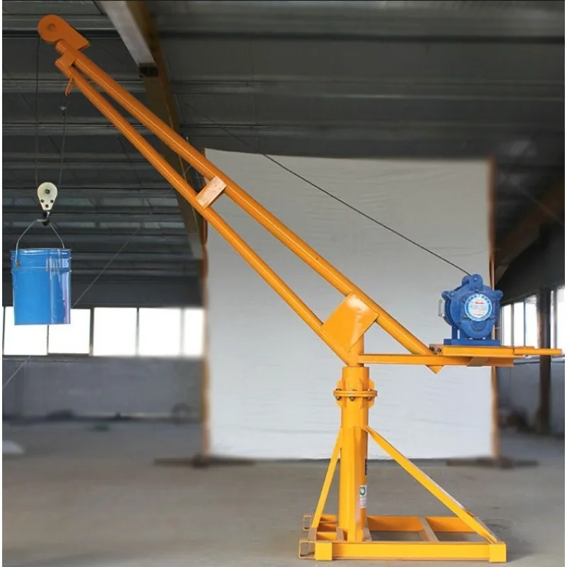 

220V small household crane, rotating electric hoist, construction and renovation hoist, outdoor brick lifter, power assist