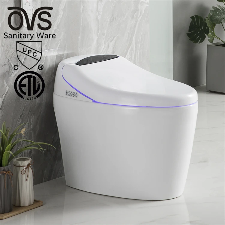 OVS Upc Etl American Luxury Ceramic Smart Bathroom Sensor Flush Automatic Toilet