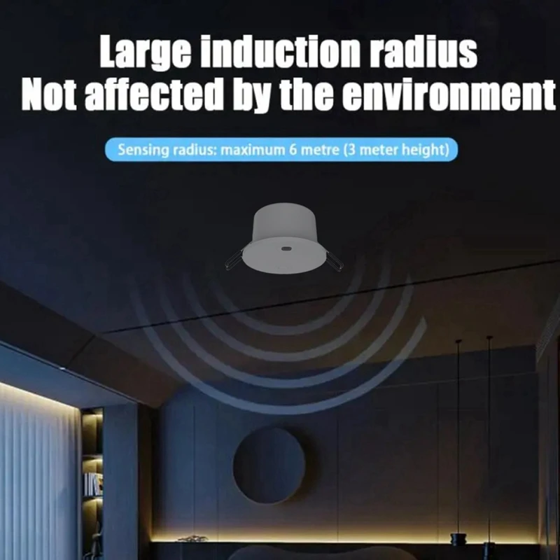Zigbee-Detector de presencia humana inteligente 5,8G, Sensor de movimiento PIR para seguridad del hogar, ahorro de energía