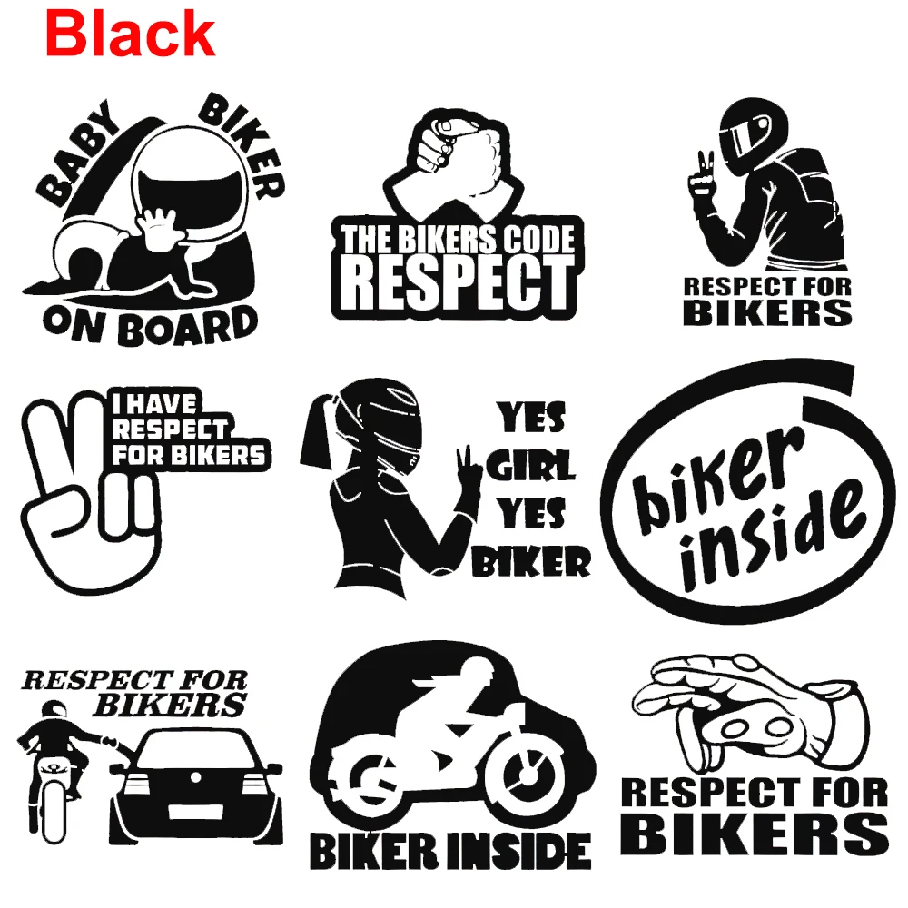 LYKX Funny Baby on Board  Inside Car Sticker Respect for Bikers Automobiles Motorcycle Exterior Accessories Vinyl Decals