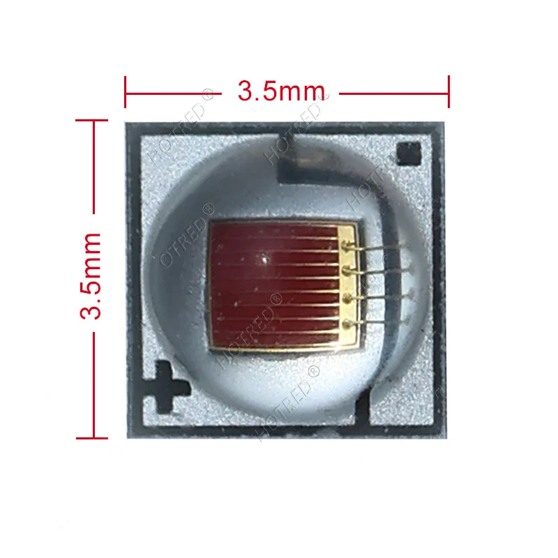 5-10 قطعة 5 واط عالية الطاقة LED مصلحة الارصاد الجوية 3535 السيراميك الأحمر 620nm Blue450nm الأخضر 520nm XPG2 3-3.6 فولت Chip1500mA عالية التوصيل لوحة سيراميك