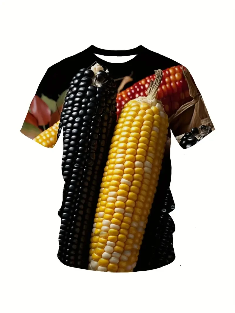 Funny Potato Graphic T-shirts Men/Women Tshirt Sportswear Casual Corn Cob 3D Print Girl Boy Personality Oversized Tee Shirt Top view 5
