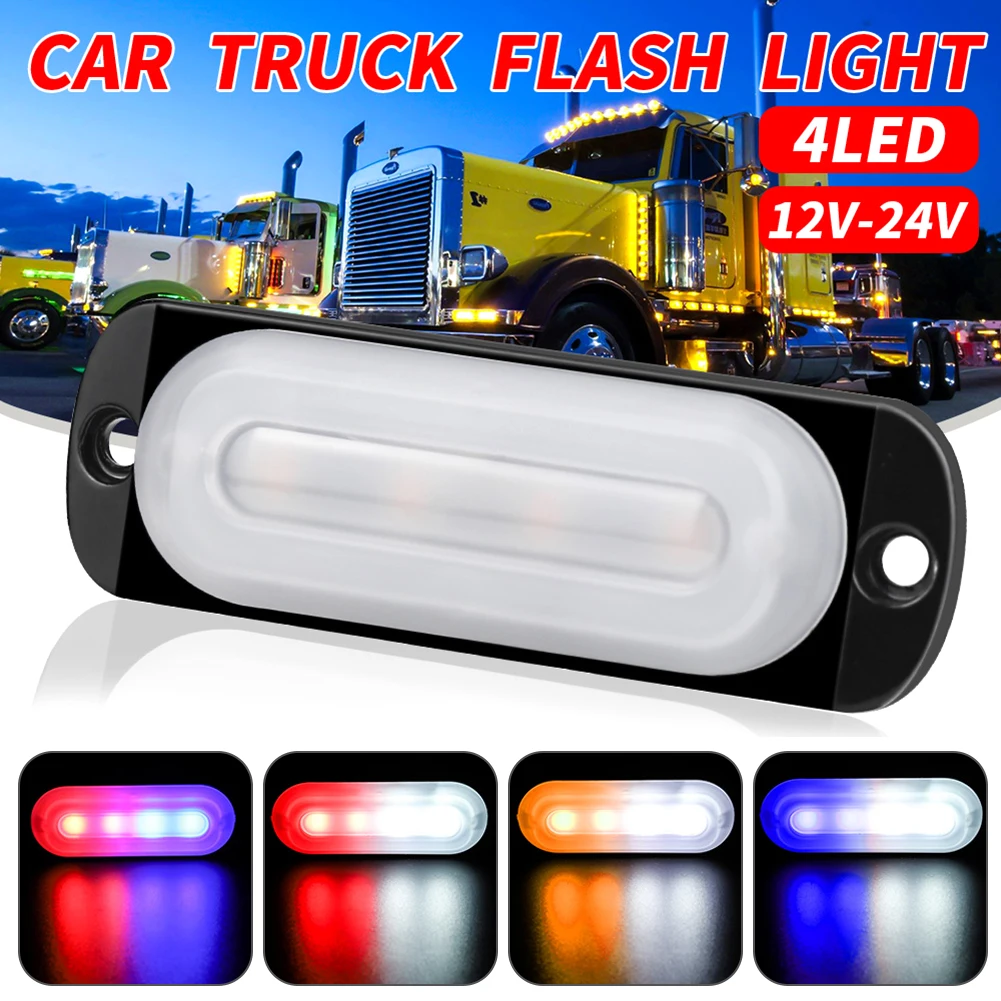 

Universal 12V-24V Car LED Emergency Light 6500K Super Brightness Signal Light Car Truck Strobe Flash Light Auto Accessories