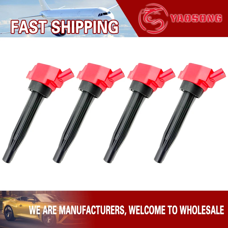 

4X красные катушки зажигания для KIA K3 SELTOS HYUNDAI VENUE IX25 2020-2022 27301-2M320 273012M320 UF891