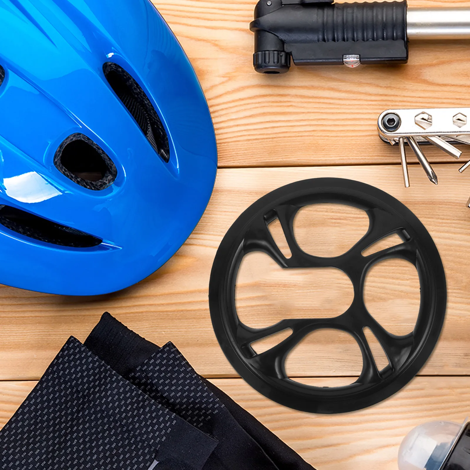 

2pcs Bicycle Chainring Universal -Hole 42 Teeth Chainring Guard Bike Crankset Wheel Shield Durable Material Replaceable