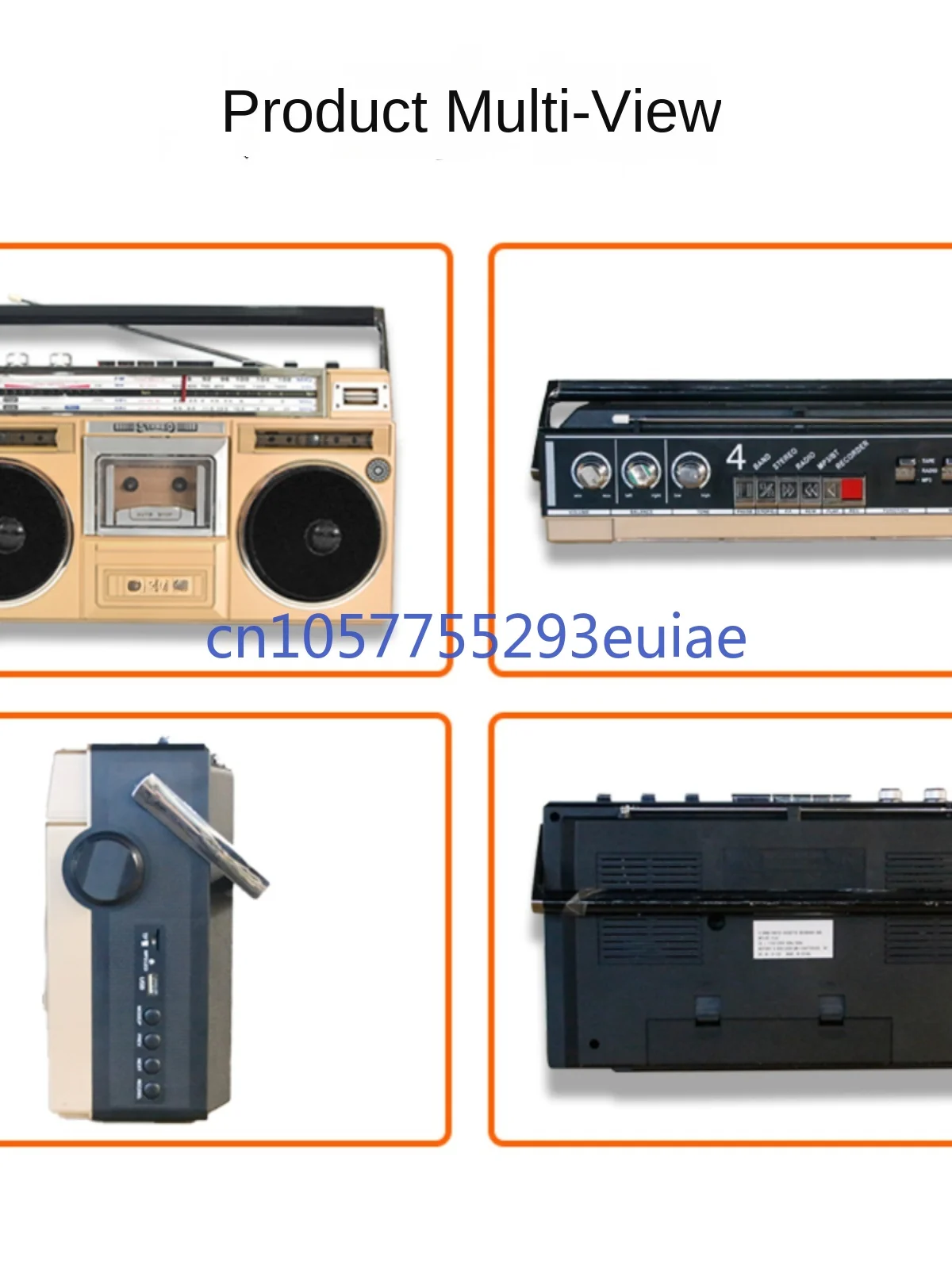 radio stereo old-fashioned tape Bluetooth portable tape recorder cassette recording two-channel playback U disk transcription