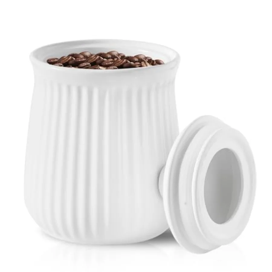 Food Storage Containers with Lids 88 oz Ceramic Food Storage Jar Airtight Cookie Candy Jar for Coffee Beans Tea-leave Sugar Sal
