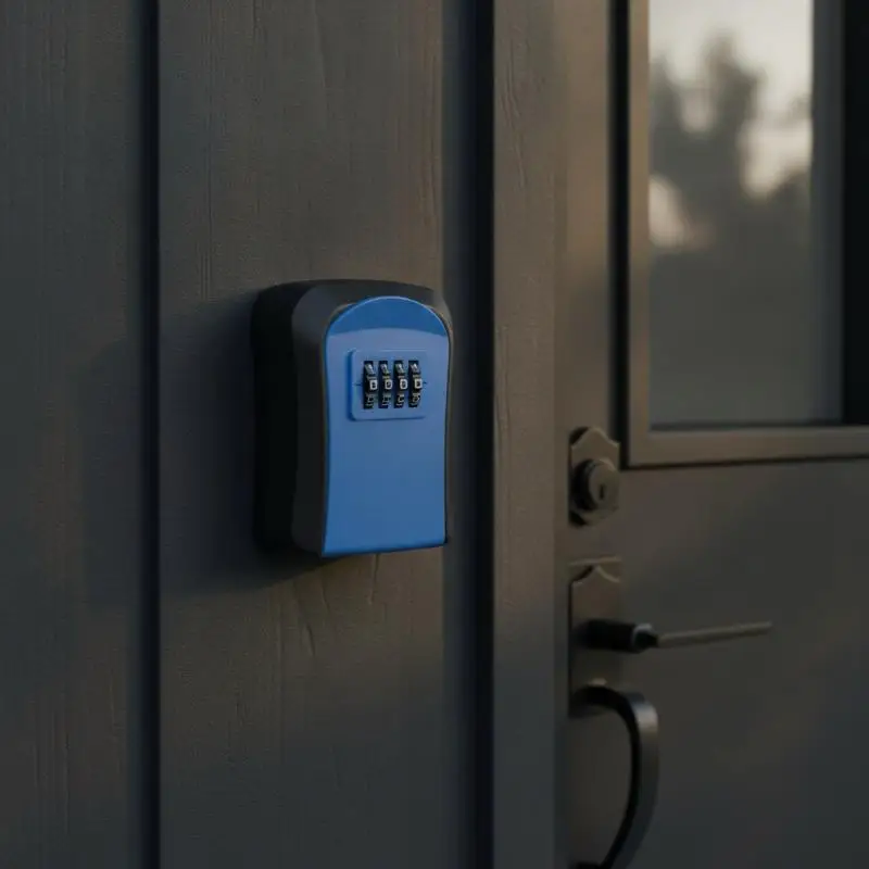 Wall Mounted Key Safe Box 4 Digit Combination Lock Mounting Hardware Included Key Storage for Home Daily Use
