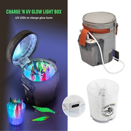 Imagen 2 del producto Nuevo plantilla de calamar UV, luz de relleno, acumulador LED para señuelo de calamar, accesorios de pesca de mar, cargador de luz de calamar, suministros de pesca
