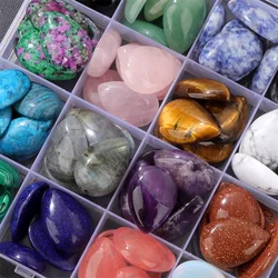 18X25MM Multi-color Natural Stone Cabochon Water Drop Shape Agat Quartz Opal Cabochons Stone For Jewelry Making DIY Accessories