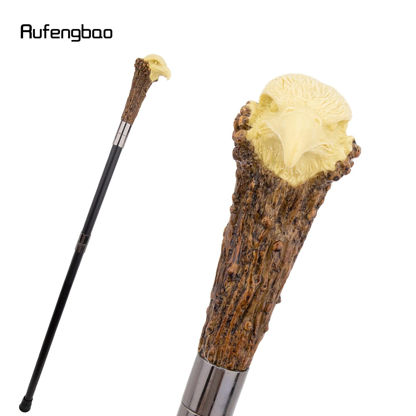 الأصفر الراتنج النسر رئيس شجرة الجذر عصا للمشي موضة الصلب عصا أنيقة تأثيري قصب مقبض Crosier أداء المرحلة قصب 94 سنتيمتر