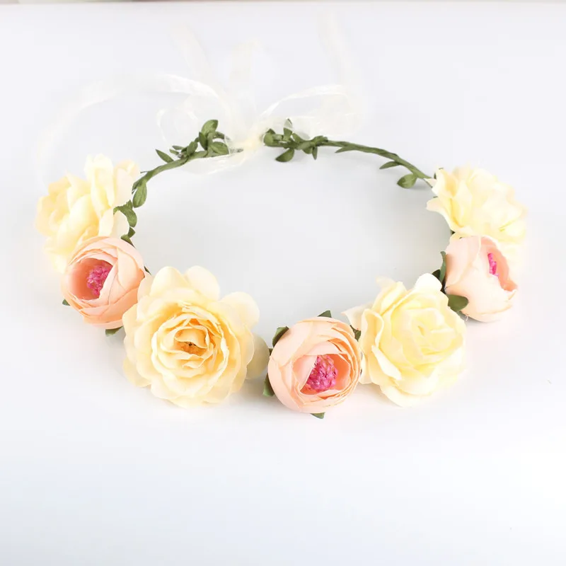 Boho Headwear Artifical Flowers Bridal Accessories Marriage Party Headbands Hairstyles Garland tocado para cabello novia