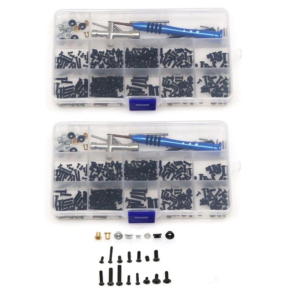 2 Set M2 M3 Screw Fastener Kit Cross Sleeve Wrench Swing Arm Pin for WLtoys 144001 124019 124018 RC Car Spare