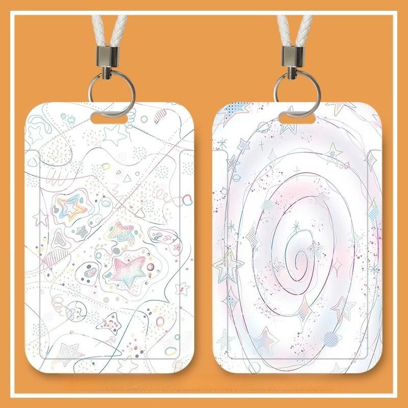 クールスターズ学生キャンパスランヤードカードホルダーKpopアイドルカードコレクションオーガナイザー文房具女性バッジホルダーキーホルダーペンダント