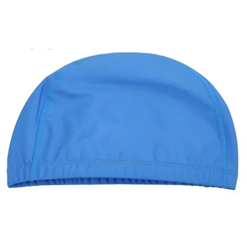 Bonnet de bain en tissu PU pour hommes et femmes, imperméable, pour piscine, Sport aquatique, protection des oreilles, cheveux longs, grande taille pour adultes