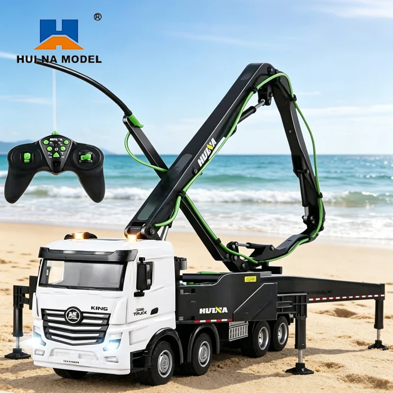 

Huina 1381 Rc Cement Pump Truck 1:18 Rc Car 11Ch Spray Water 2.4G Remote Control Construction Engineering Vehicle Toy Model Kids