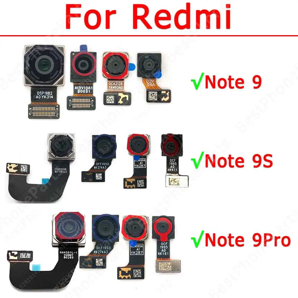 Rear Back Camera For Xiaomi Redmi Note 9 Pro 9S 9Pro Note9 Main Backside Camera Module Flex Replacement Spare Parts