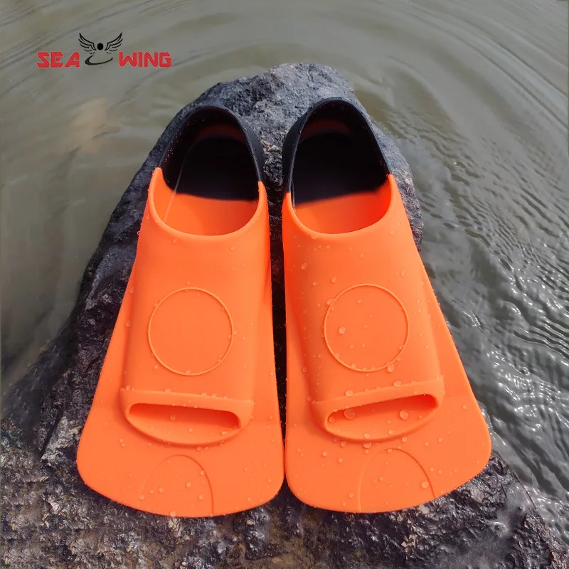 

New Adult Children Swimming Power Flippers Freestyle Snorkeling Beginner Training Flippers Butterfly Double Fins Equipment