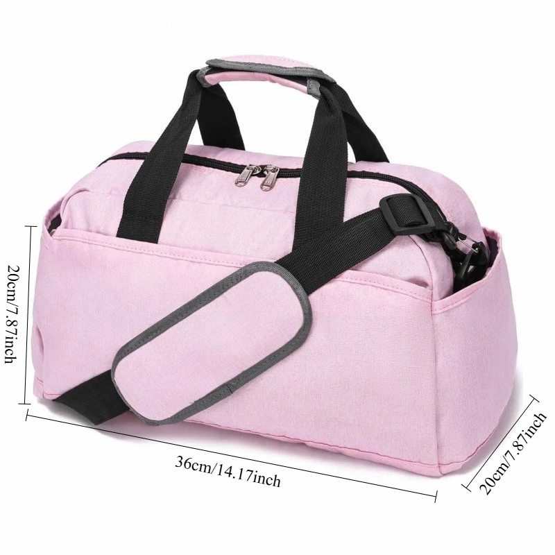 1 قطعة حقيبة رياضية للسفر حقيبة أمتعة رياضية محمولة قابلة للطي حقيبة تمارين اللياقة البدنية مع كتف قابل للتعديل