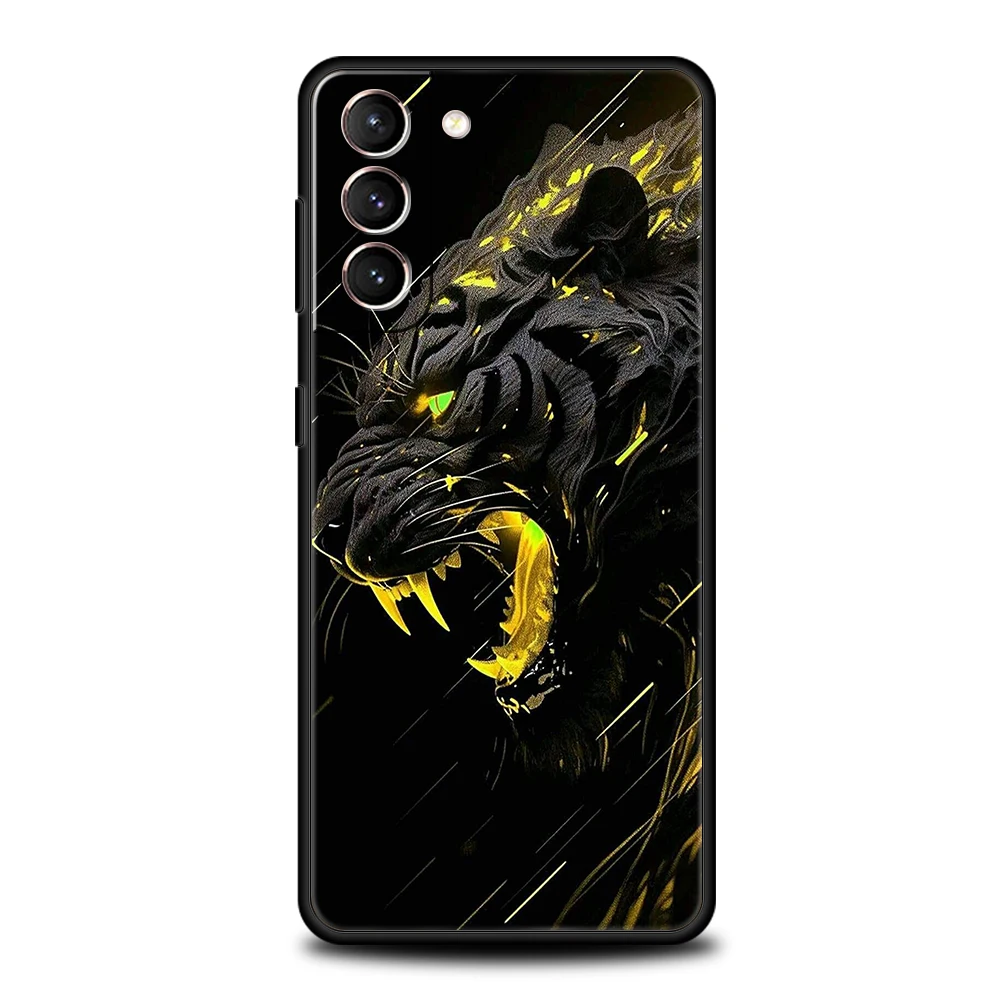 Tier Tiger Handyhülle für Samsung Galaxy S24 S23 S22 S20 S21 FE Ultra S10 S10E S9 S8 Plus 5G Silikonhülle Capas Fundas Taschen – Detail 3