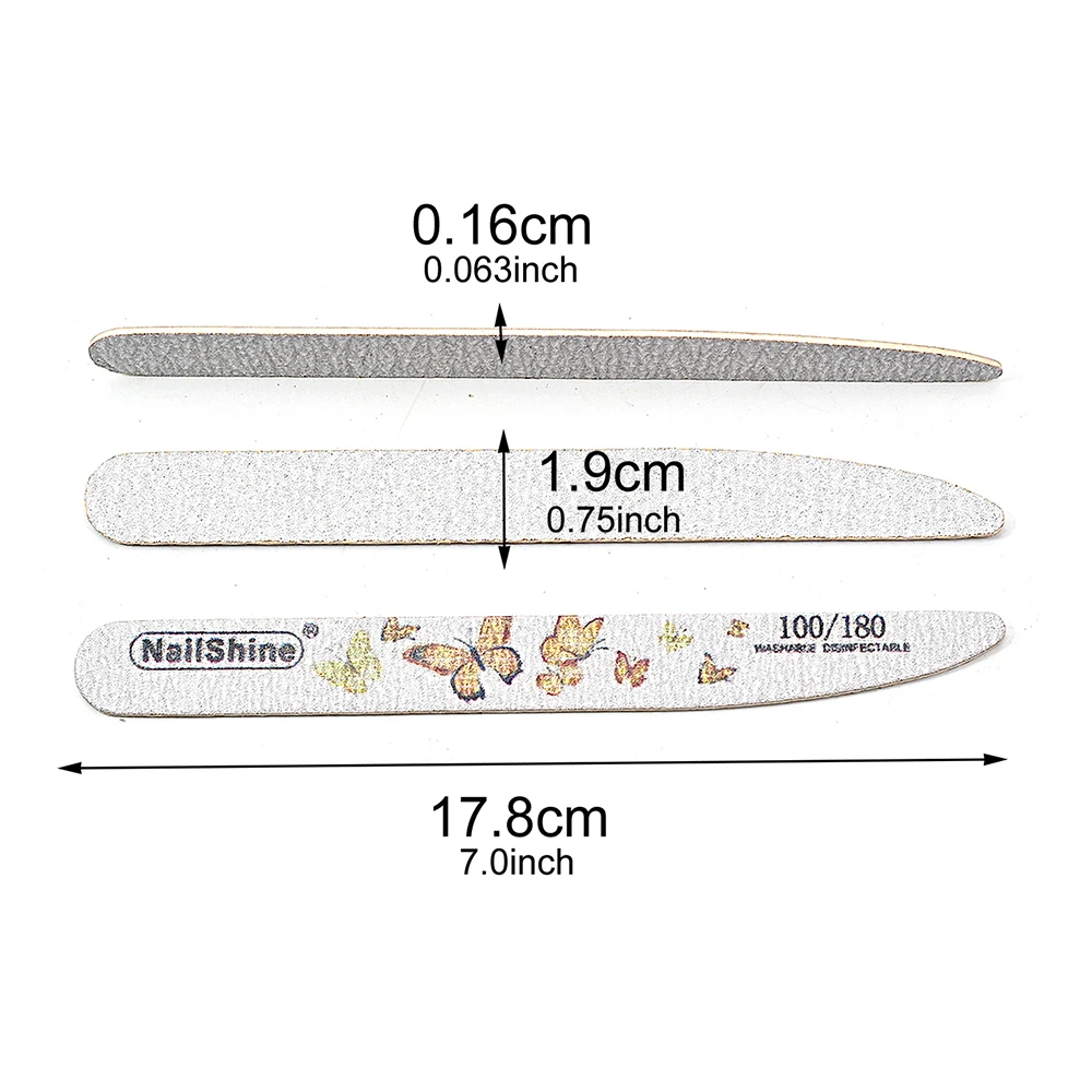 50 teile/los Holz Nagel Dateien Heißer Verkauf Nagellack Puffer für UV Gel 100/180 Maniküre Pediküre Pflege Nagel für Salon häutchen Entferner