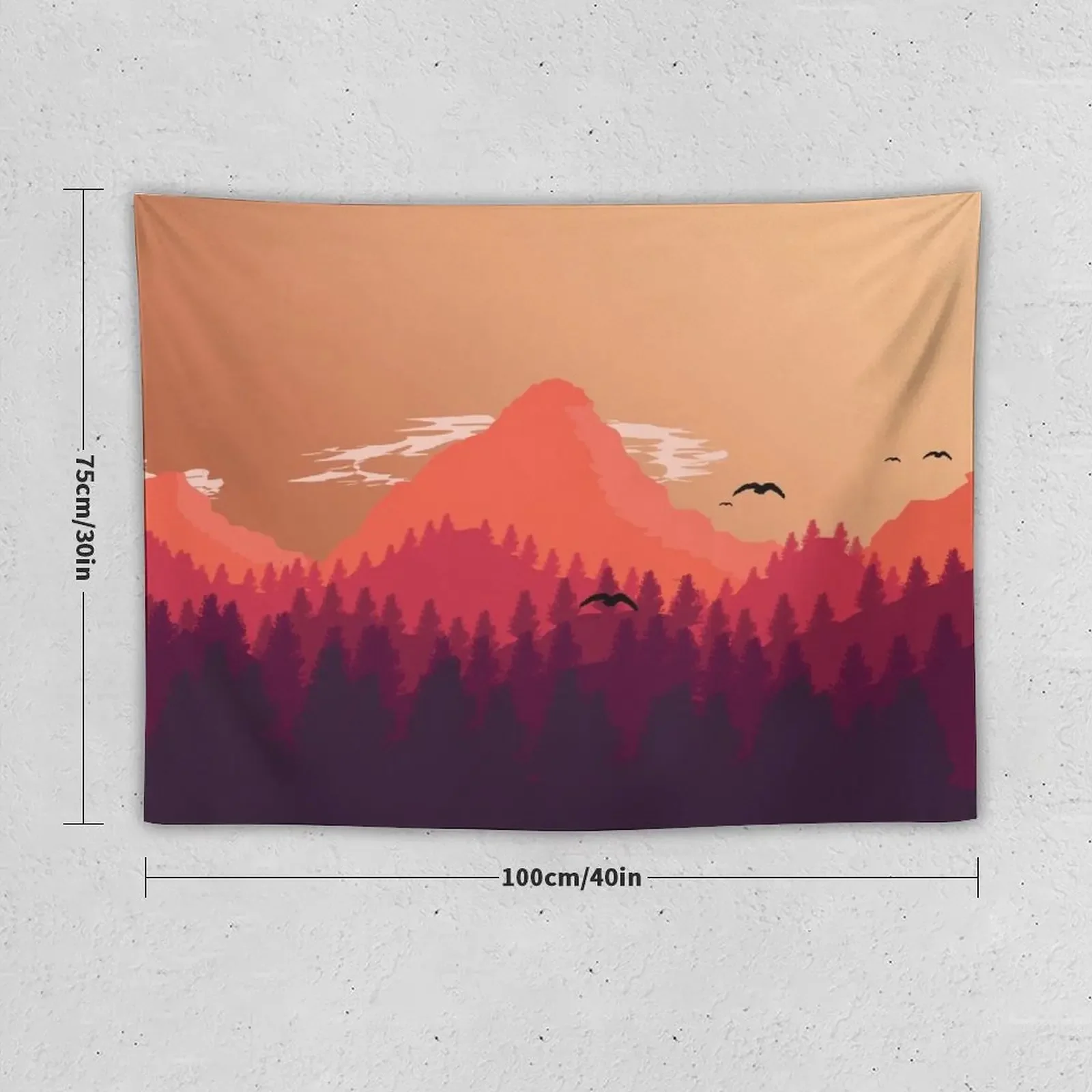 Atmospheric Mountains: Highest Quality Vector! Tapestry House Decor Decor For Bedroom Tapestry