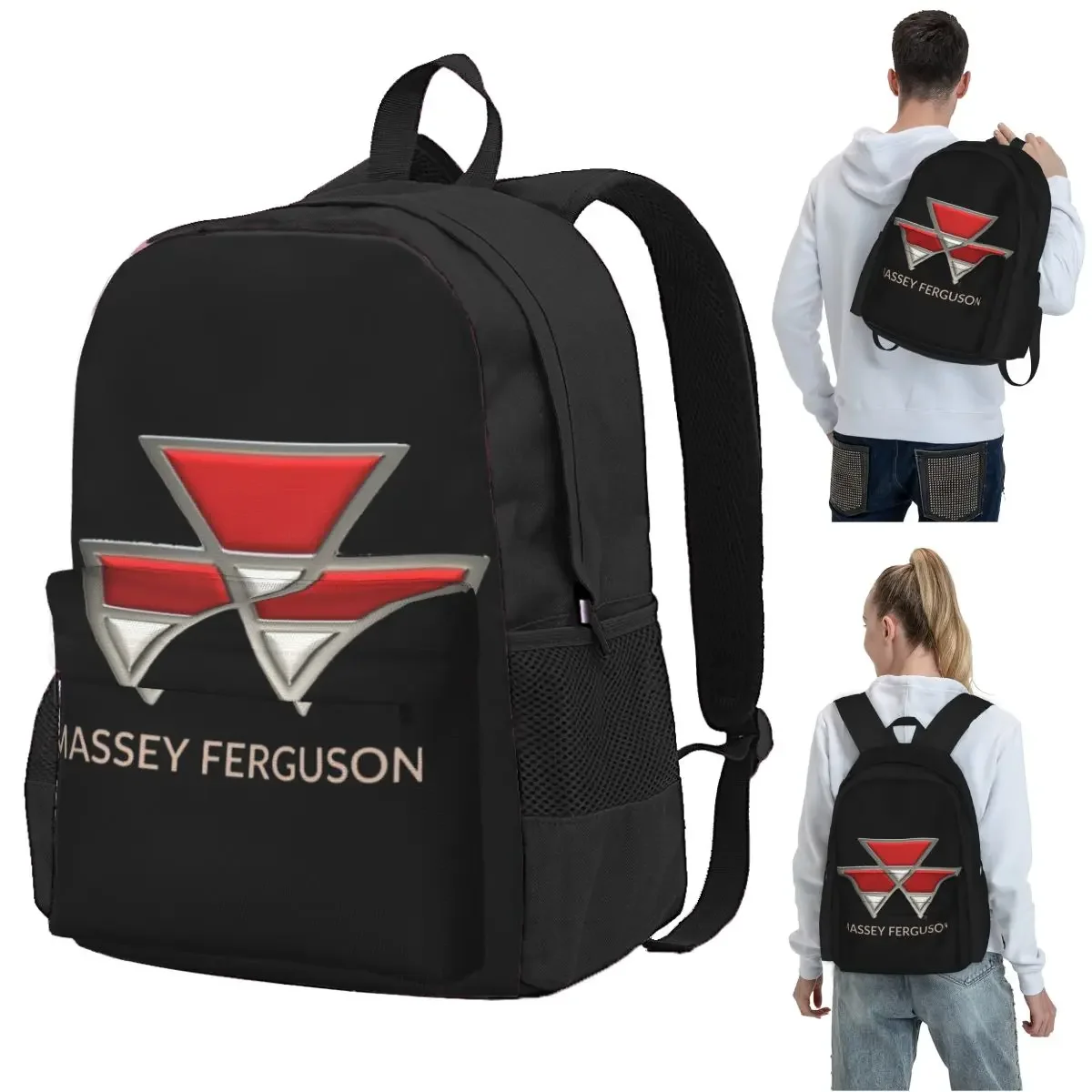 2025 Massey Ferguson Logo Backpack Student BookBag Children School Bag Laptop Shoulder Bags for Boys Girls