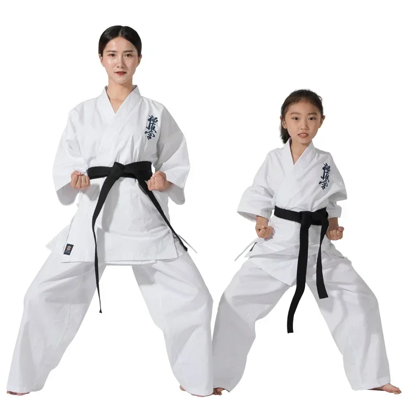 High Quality Kyokushinkai Dobok 12oz 100% Cotton dogi Canvas Karate Uniform Kimono Gi Cloth For Kids Adult