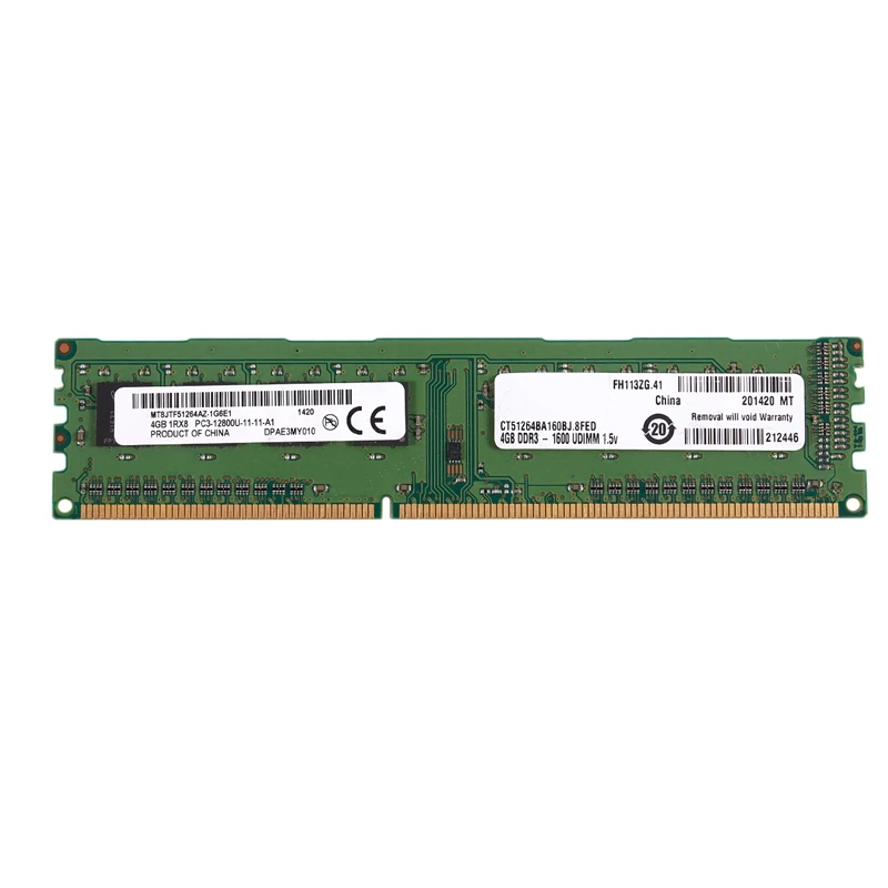 

DDR3 4 ГБ ОЗУ PC3 12800 1600 МГц 1,5 в память для настольного ПК 240Pins система высокой совместимости для (4 Гб)