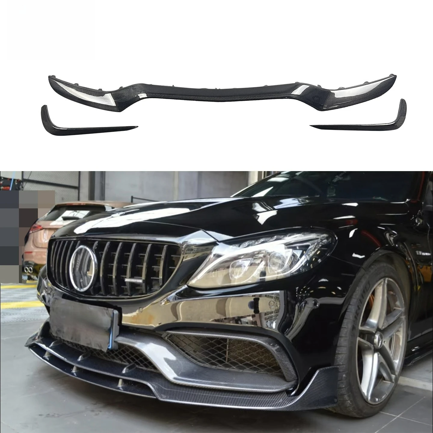

Top Configuration Technology Suitable ForMercedes Benz C-Class W205 C63 C205 Carbon Fiber Front Air Knife