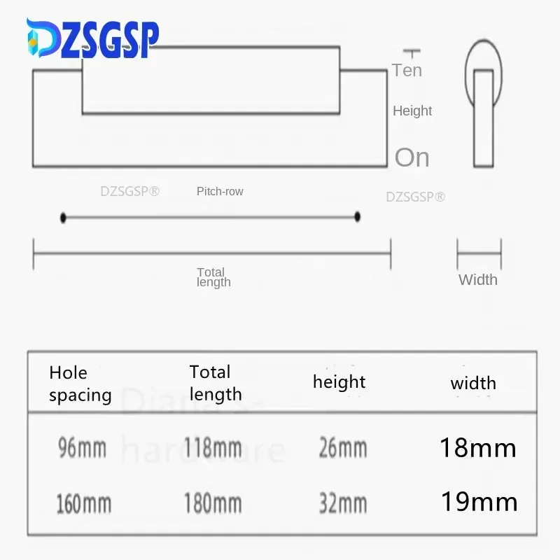 Dzsgsp  European Simple Cabinet Wardrobe Door Drawer Black Beech Door Handle Nordic Modern Solid Wood Handle Hardware