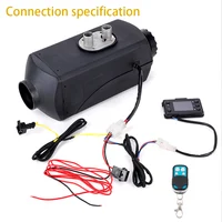 Calentador de aire diésel de 5 a 8kW para coche, dispositivo de calefacción de 12V y 24V con interruptor LCD, silenciador para coche, camión, barco, autocaravana, estacionamiento