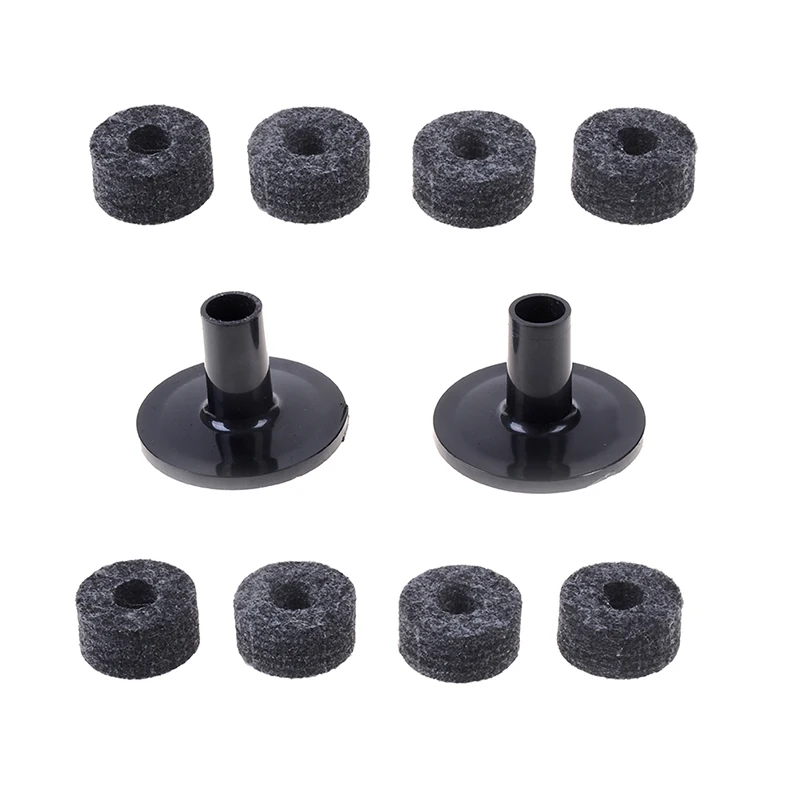 8PCS 25mm felt washer + 2PCS cymbal sleeves replacement for shelf drum kit