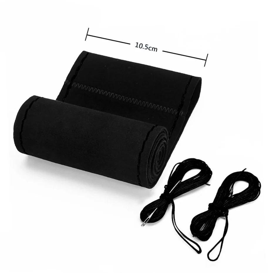 Pelz Lenkrad Abdeckung Für Auto Universal 38 cm Geflochtene Auto Lenkrad Schutz Abdeckung Leder Anti Slip Innen Teile – Detail 2