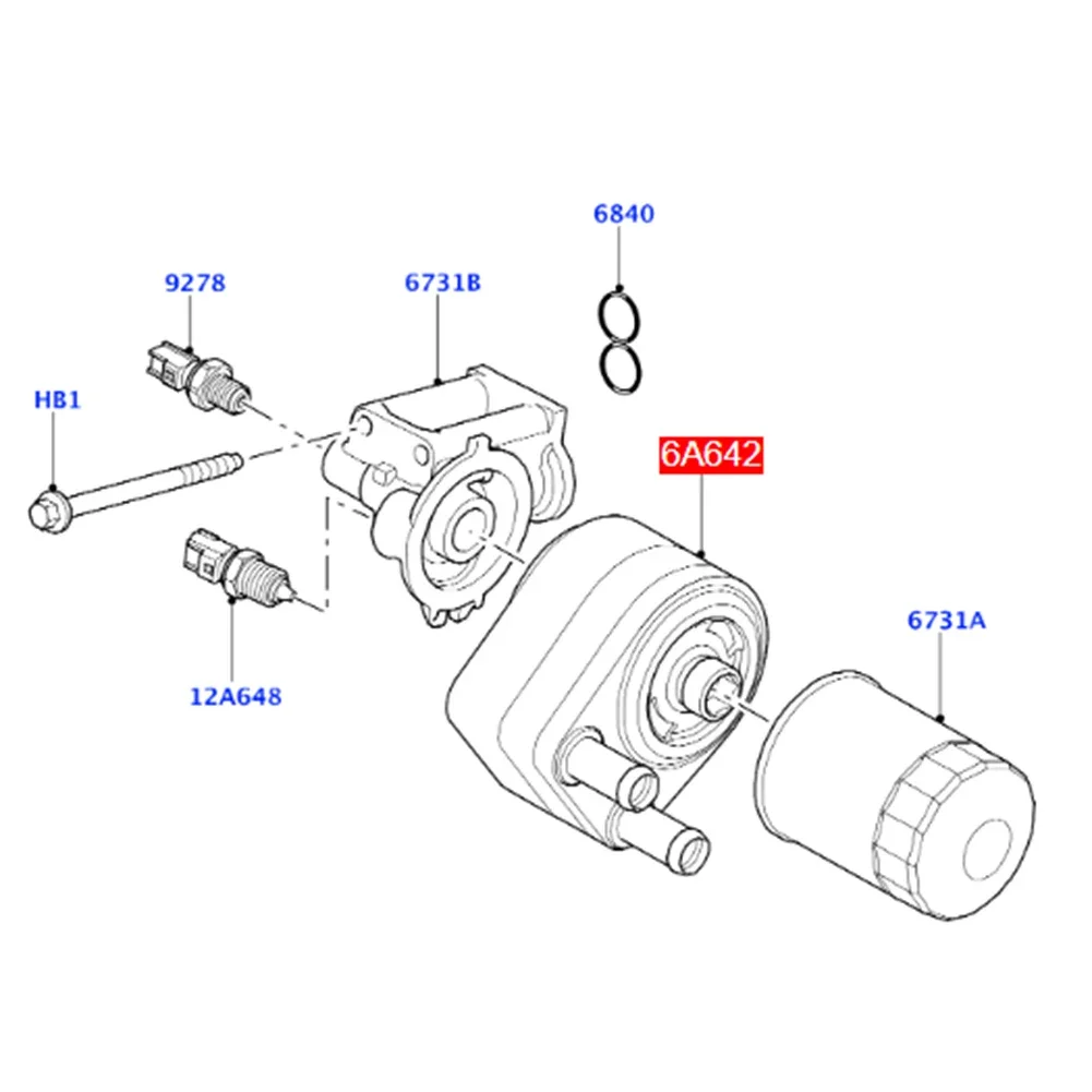 Car For Land Rover LR3 Range Rover Sport 4.4L V8 DOHC Engine Oil Cooler Cooling System Assembly 4526544 LR006653 4H236A642BA
