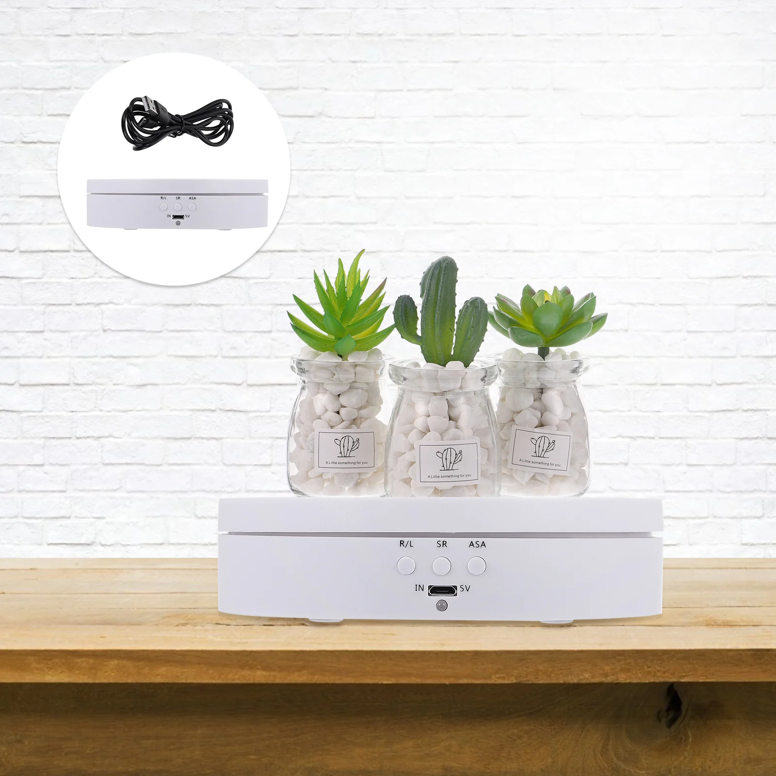 Rotating Display Stand 3Kg Load-Bearing Premium Abs Electric Turntable For Jewelry Cake Display 360 Degree Rotation Motorized