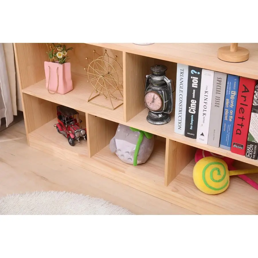 収納キャビネット、5セクションモンテッソーリシェルフ、子供用おもちゃ収納オーガナイザー本棚、子供部屋、教室、プレイルーム、保育園用、4