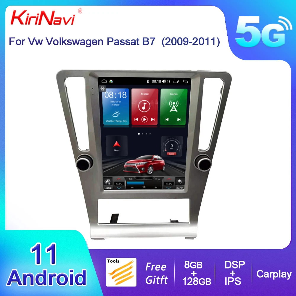 

KiriNavi Vertical Screen Tesla Style Android 13 Car Radio For VW Volkswagen Passat B7 Dvd Player Auto GPS Navigation 2009-2011